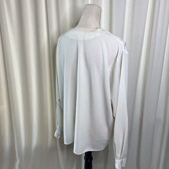 Yves St. Clair Vintage Embroidered Blouse Floral Pilgrim Collar Long Sleeve - Picture 10 of 13